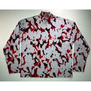 ANTHROPOLOGIE Sweater Womens Large Lizzie Mock Neck Floral Knit Long‎ Sleeve Top